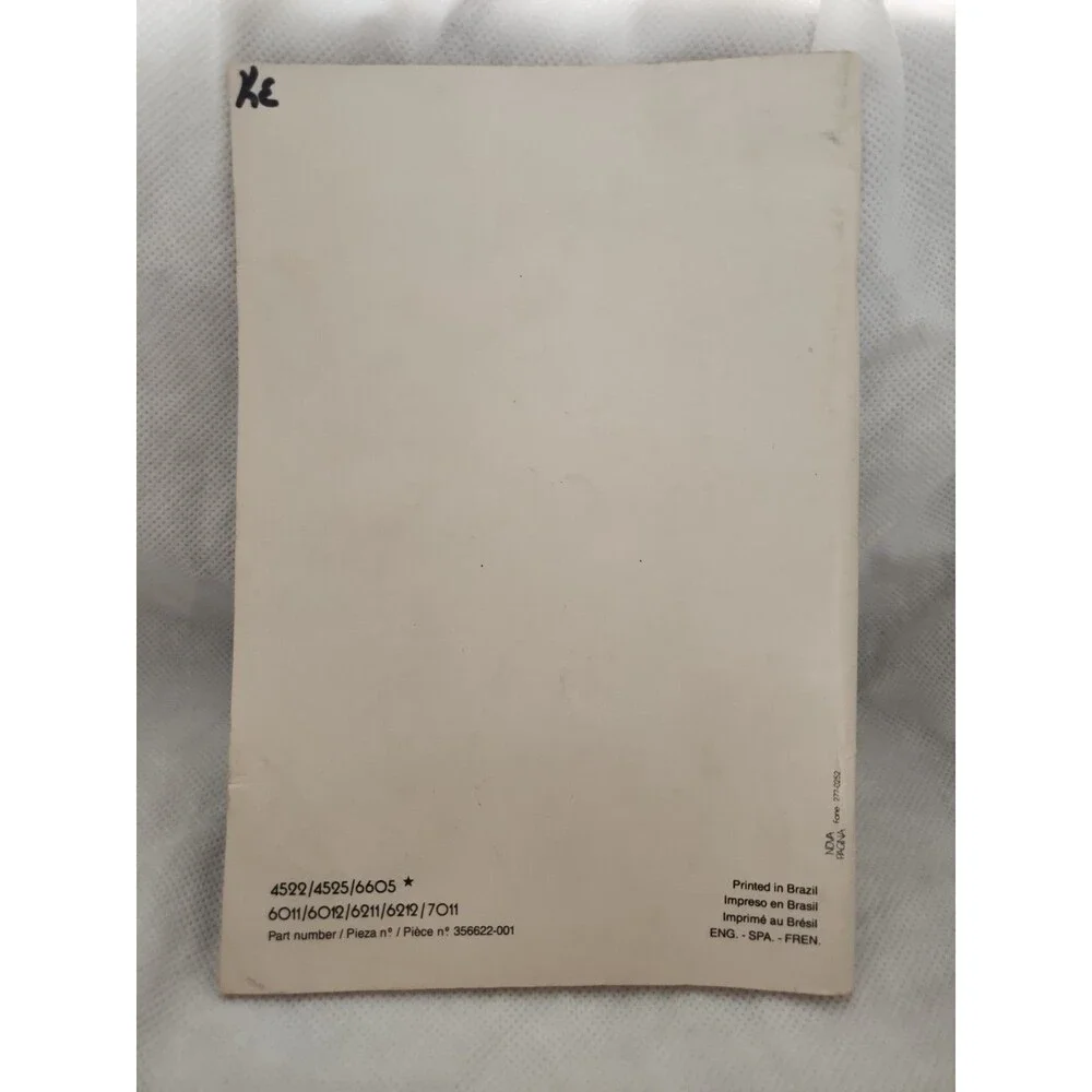 Singer 4522-4525-6011-6012-6211-6212-6605-7011 Sewing Owners Manual